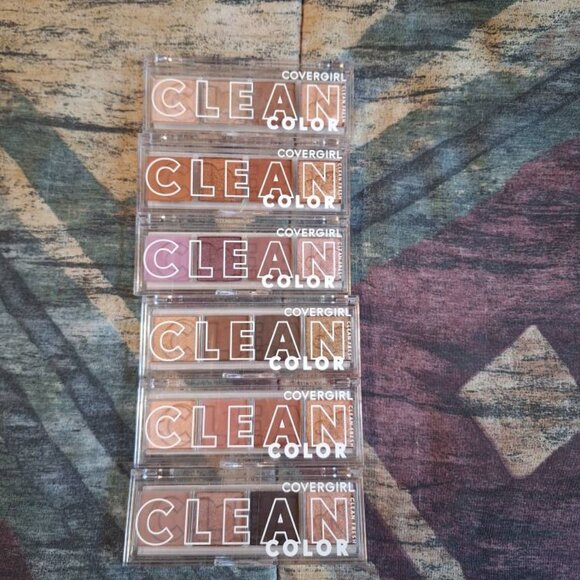 🌼 CoverGirl CLEAN Color Eyeshadow Quad Bundle (5-PC Set) - Picture 1 of 2